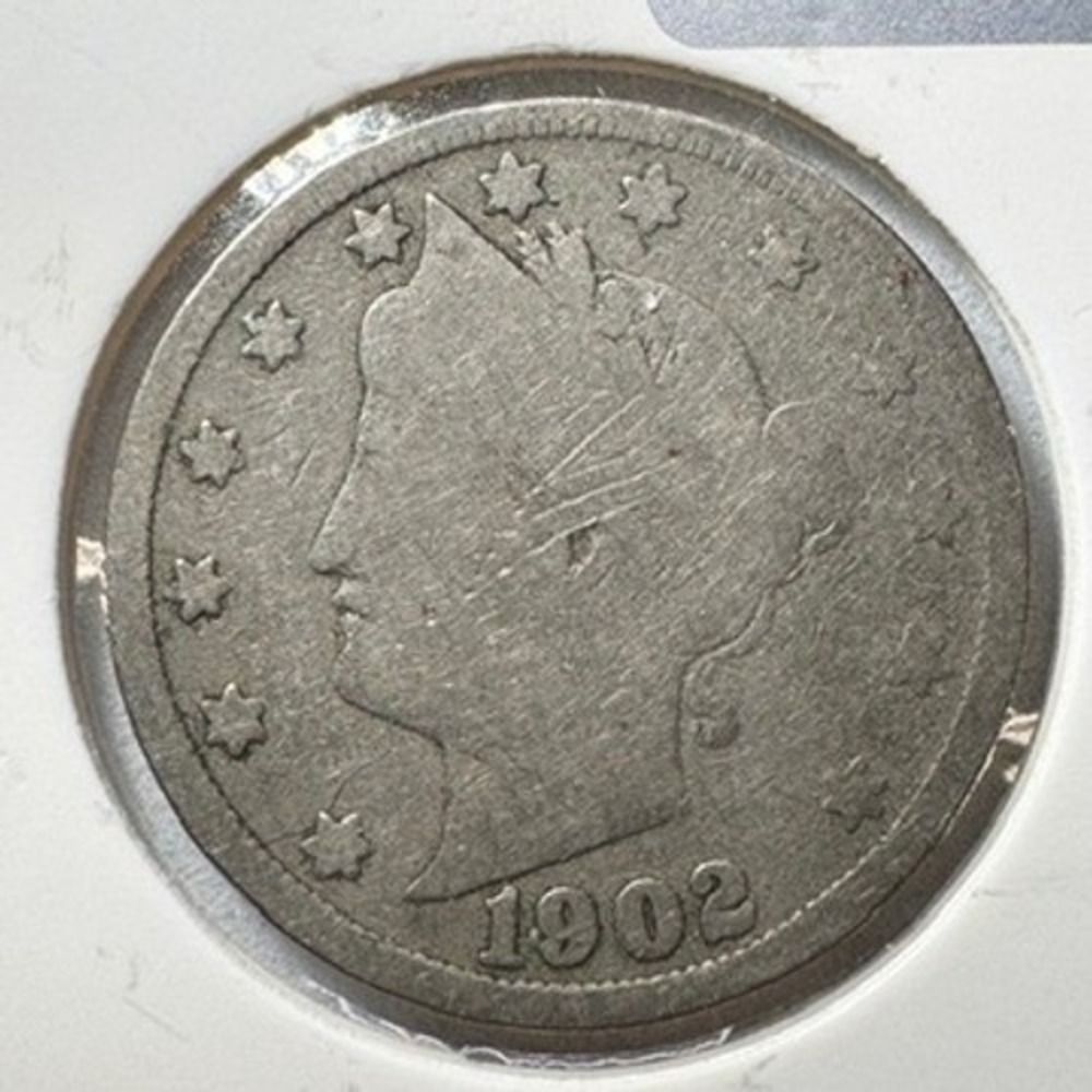 1902 Liberty Head V Nickel Coin United States Old Vintage